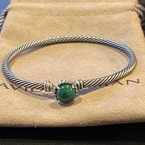 Authentic David Yurman Malachite Chatelaine Bracelet